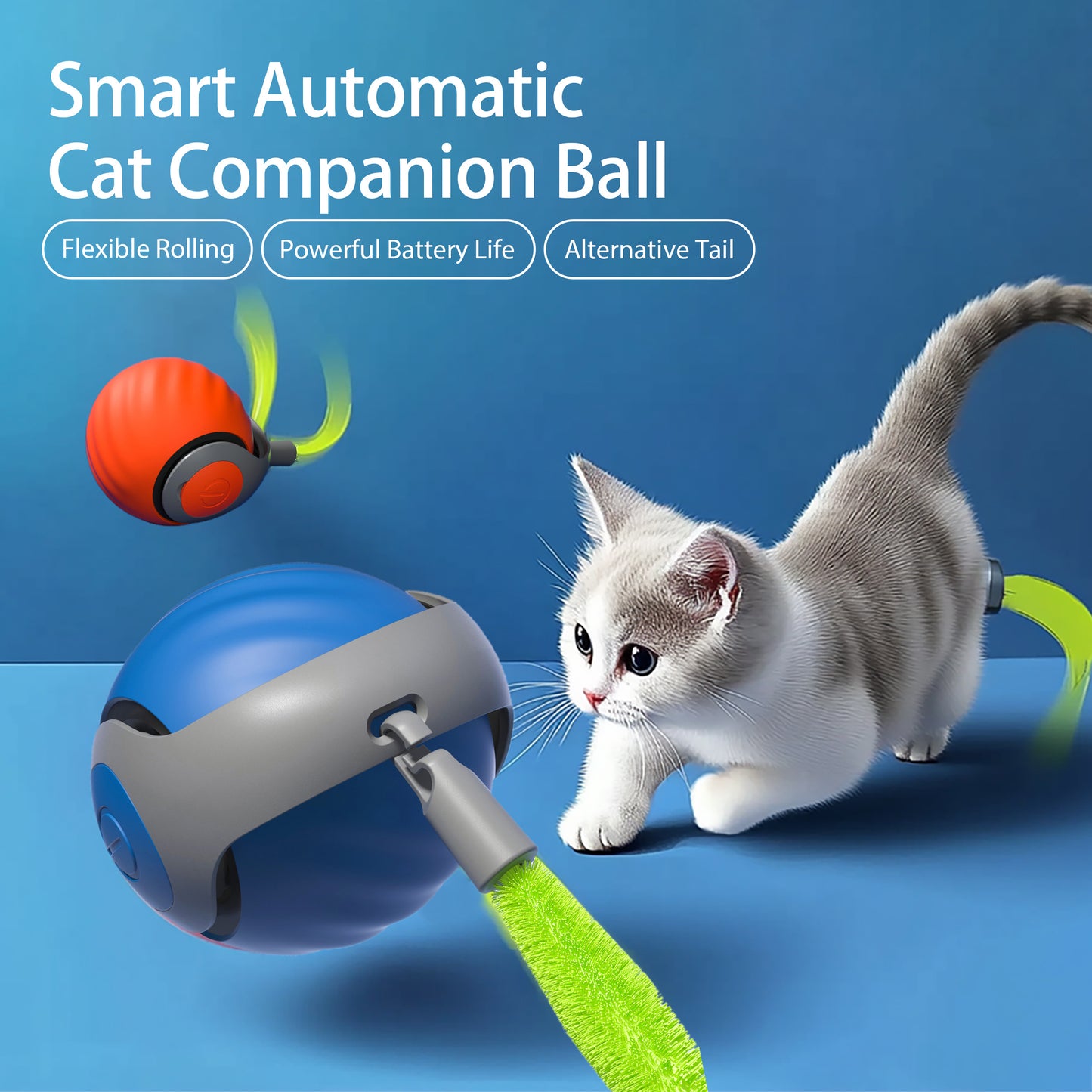 USB-C Smart Cat Ball – Automatic Teaser Toy for Cats